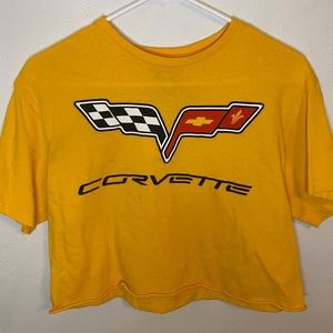 Corvette graphic crop top
